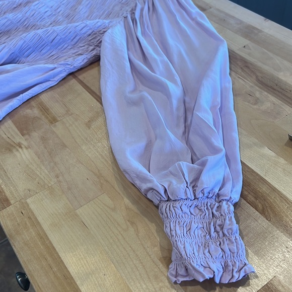 A New Day lilac ribbed peasant top - Picture 5 of 7